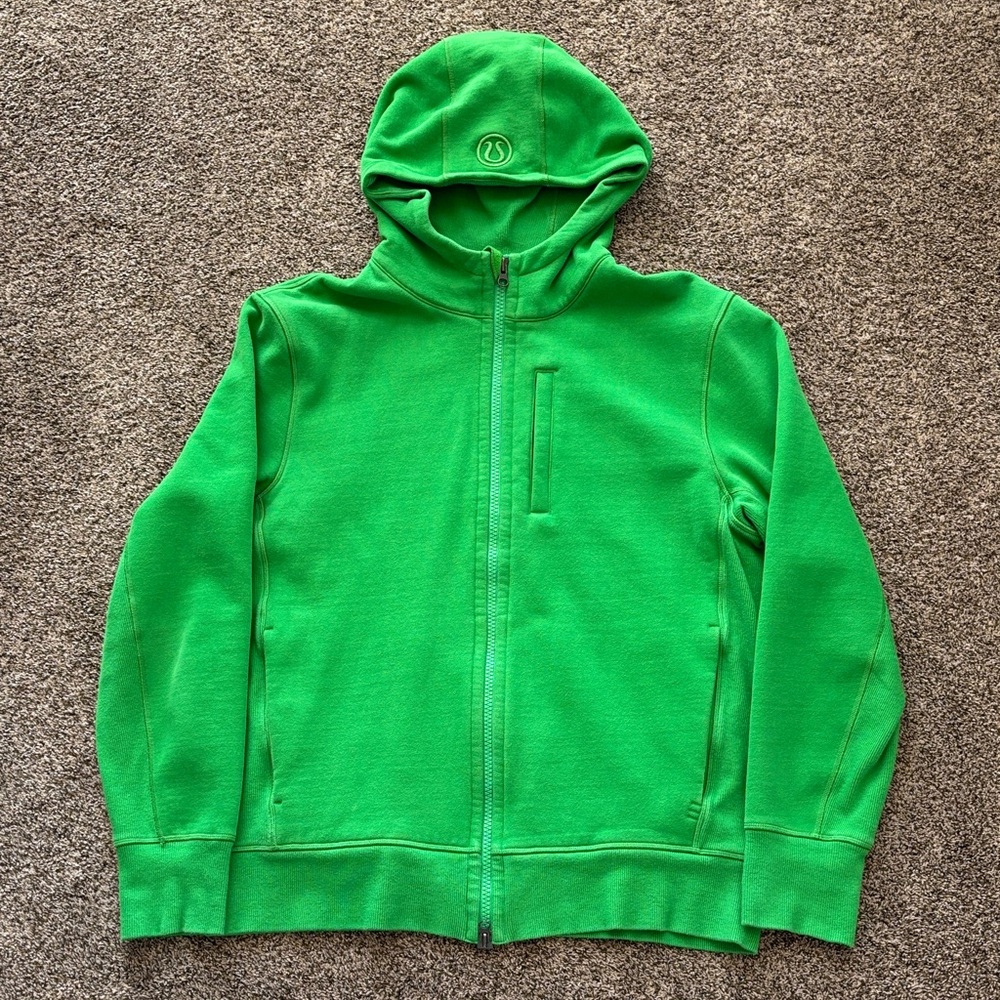 Like New Vintage Lululemon Men’s Green Full Zip Hooded Sweatshirt XL